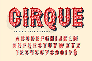 Retro circus alphabet design, an Illustration by RevelStockart