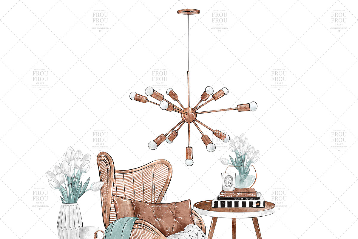 Hygge Interior Home Clipart, an Illustration by Frou Fou Craft (Photo 5 of 7)