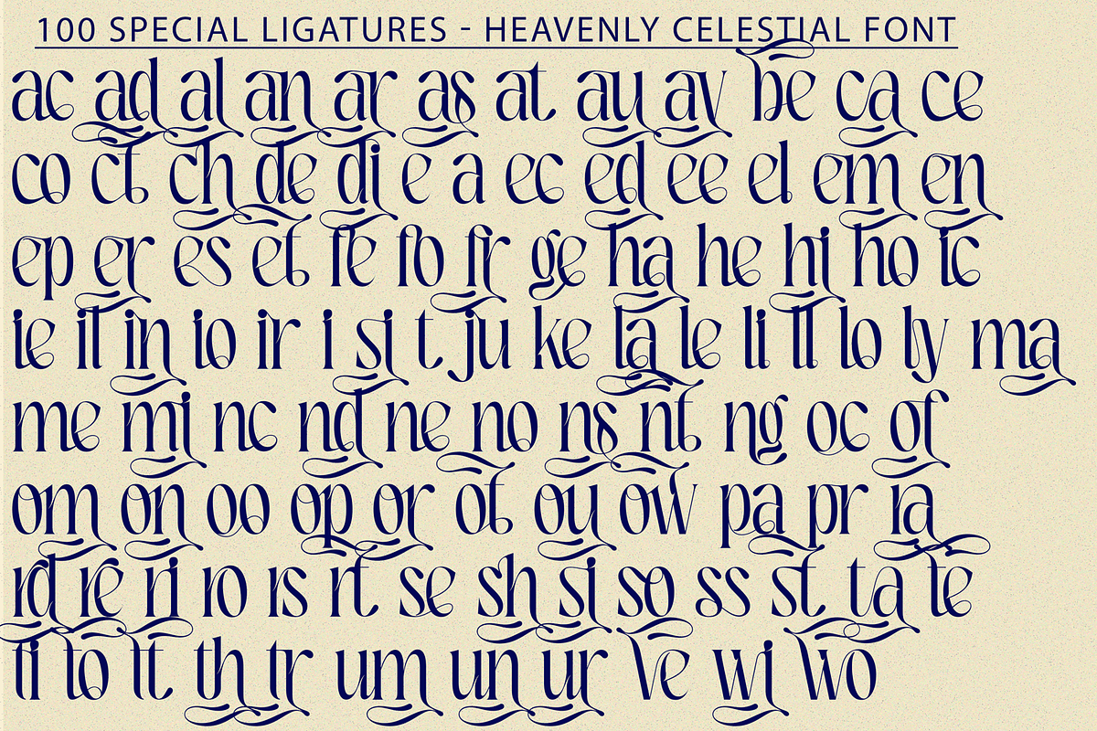 Heavenly Celestial Font, a Serif Font by 177Studio (Photo 7 of 8)