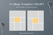 4 16x20 PSD Collage Board Templates, a Templates & Theme by Paperweight Memories (Thumbnail 6 of 6)