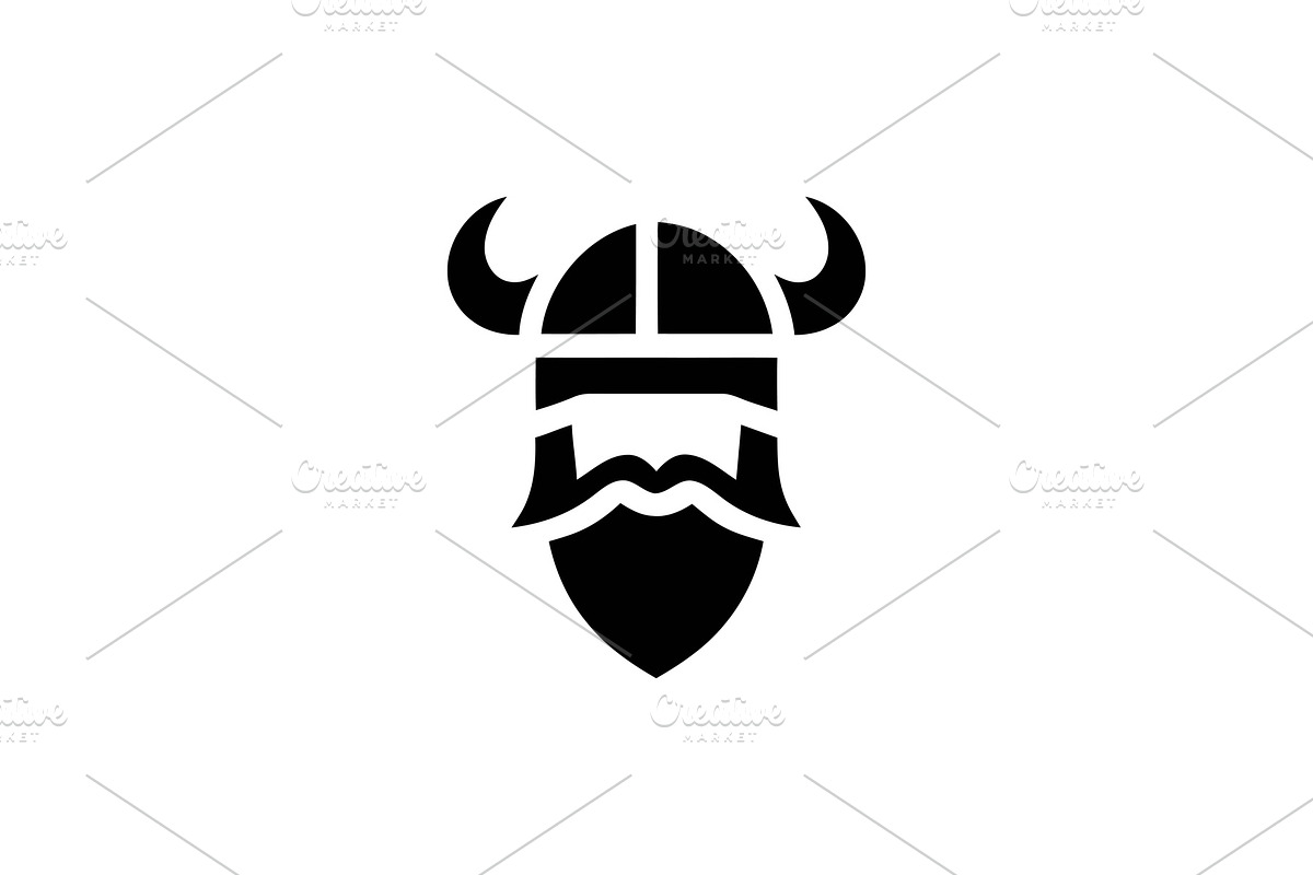 Minimalist Viking Warrior Logo, a Branding & Logo Template by Vectorium Studio (Photo 1 of 2)