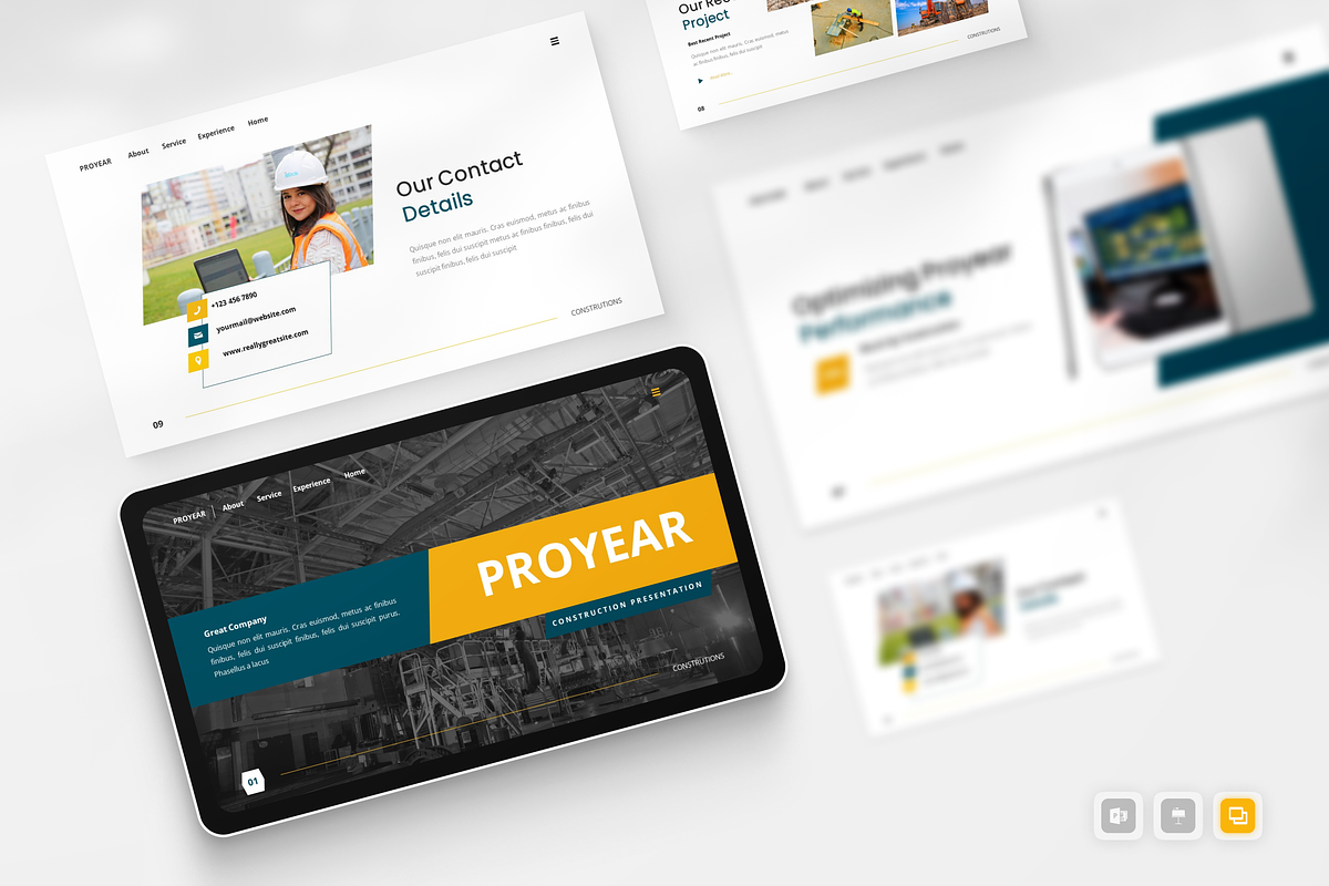 Construction Google Slide, a Presentation Template by Annora Studio (Photo 1 of 5)