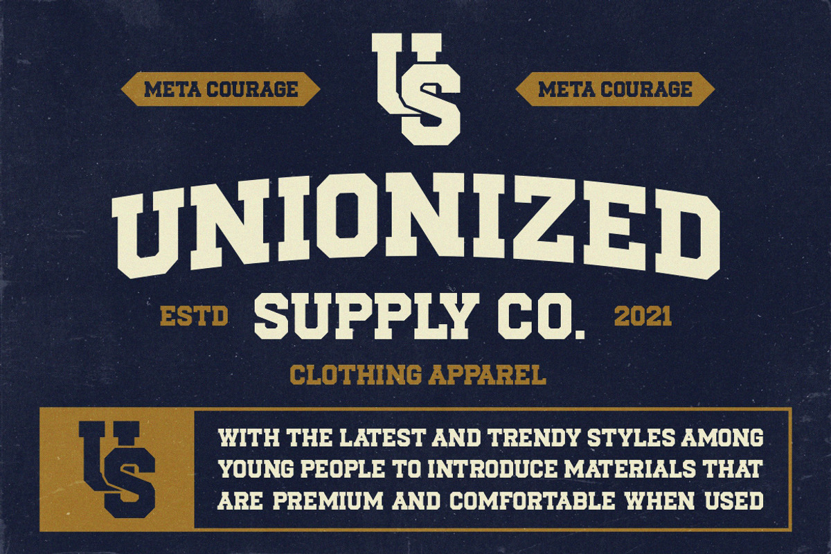 Meta Courage Varsity Font, a Slab Serif Font by Burhan Afif (Photo 2 of 7)