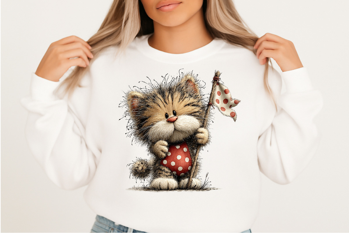 Whimsical Easter Cat Clipart PNG, an Illustration by Craft Nest (Photo 7 of 11)