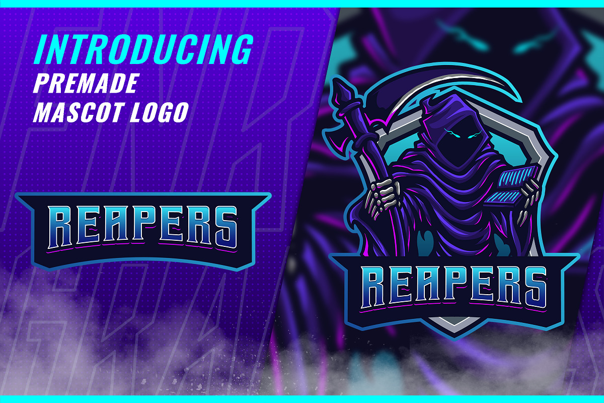 Death Reaper - Mascot & Esport Logo, a Branding & Logo Template by FNR Graphics (Photo 1 of 5)