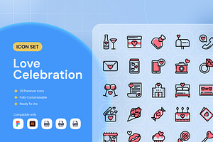 Love Celebration Icon, a Duotone Icon by Nathaya Studio