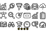 Business Data Analytics Icons Set, an Illustration by designvectx (Thumbnail 3 of 3)
