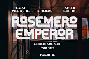 Rosemero Emperor - Modern Sans Font, a Sans Serif Font by MaikoHatta