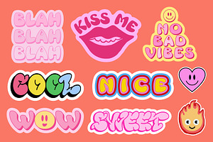 POSITIVE VECTOR STICKERS PACK VOL.2