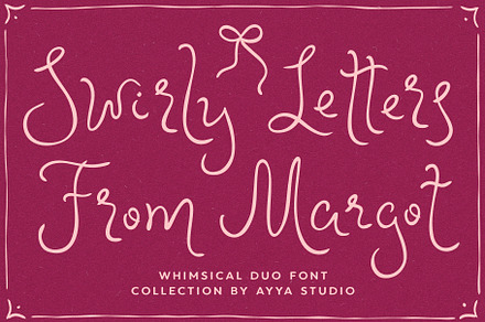 Swirly Letters Whimsical Font Duo