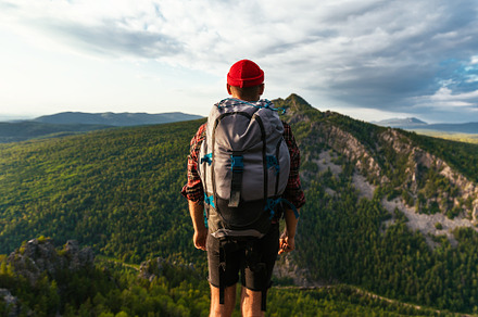 A traveler on the background, a Person Photo by SOTNIKOV_MISHA