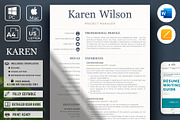 Sales Resume and Cover Letter, CV, a Resume Template by HIRED Design Studio (Thumbnail 1 of 12)