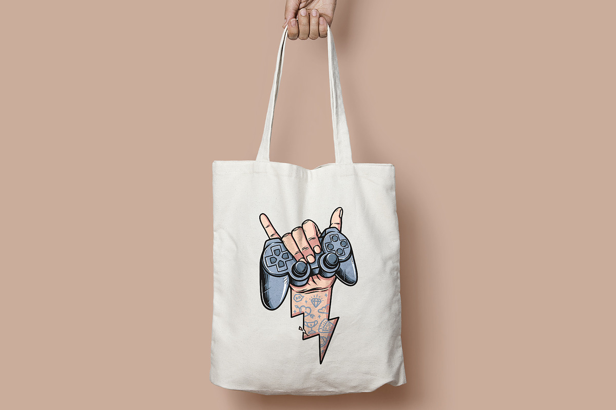 shaka hand and game controller, an Object Illustration by gunaonedesign (Photo 4 of 4)