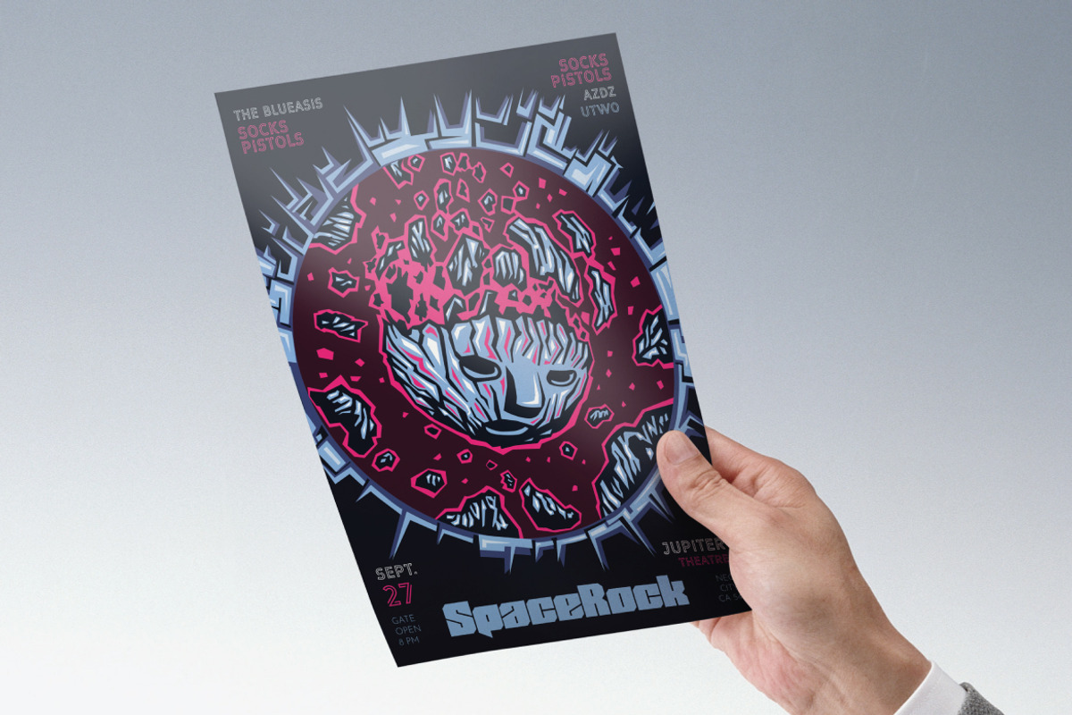 Supernova Hand Drawn Vector Flyer, a Flyer Template by ashenterprise (Photo 3 of 3)