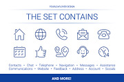 Contact Us Outline Vector Icon Set, an Outline Icon by FourLeafLover (Thumbnail 3 of 6)