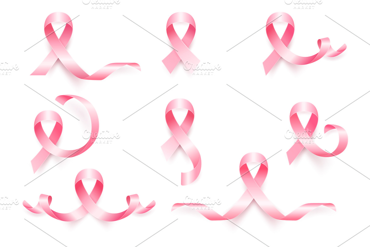 Pink ribbon, Breast Cancer Awareness, an Object Graphic by Gomolach (Photo 1 of 9)