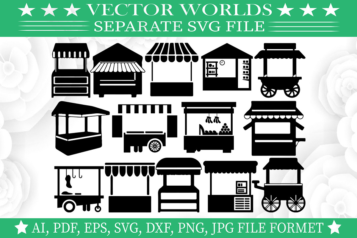 Market Stand SVG, Market Stand SVG, an Object Graphic by VectorWorlds (Photo 1 of 3)