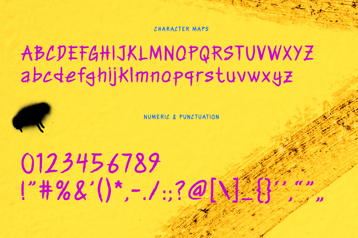 Ink Bleed – Graffiti Display Font, a Sans Serif Font by Pinisi ART (Photo 2 of 10)
