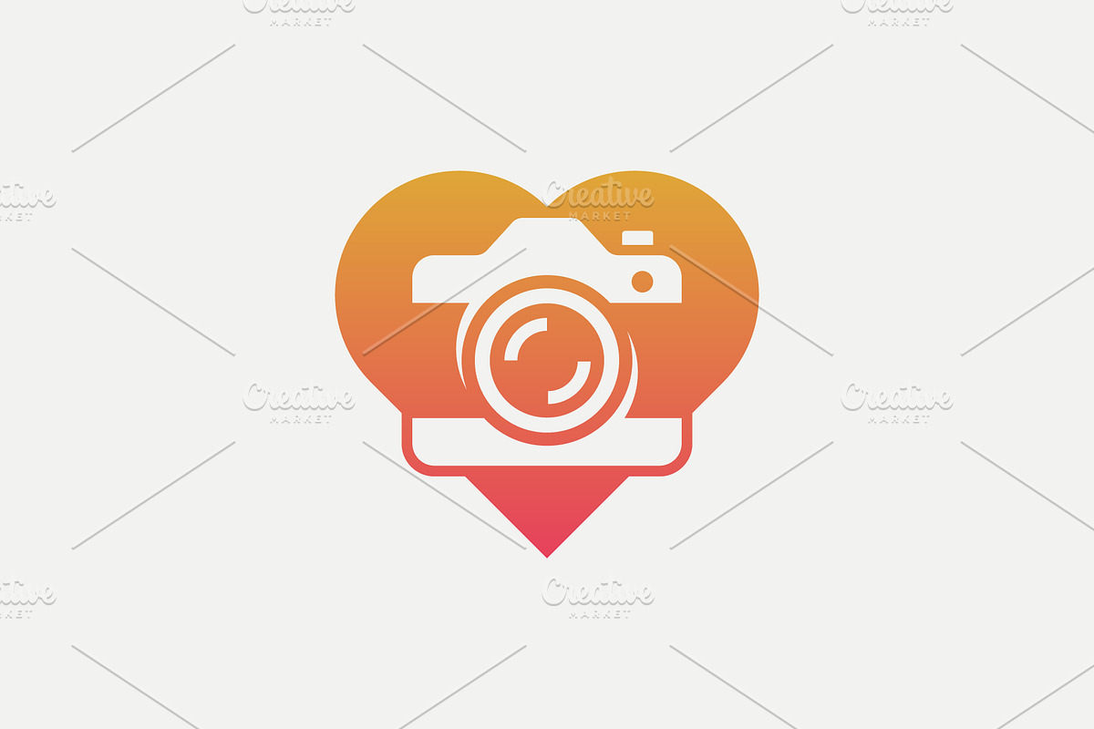 love camera logo, a Branding & Logo Template by Rasagama Studio