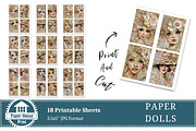 Paper Dolls Junk Journal Pages, an Illustration by NiiiNArt (Thumbnail 7 of 8)
