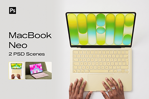 MacBook Neo Mockup Bundle
