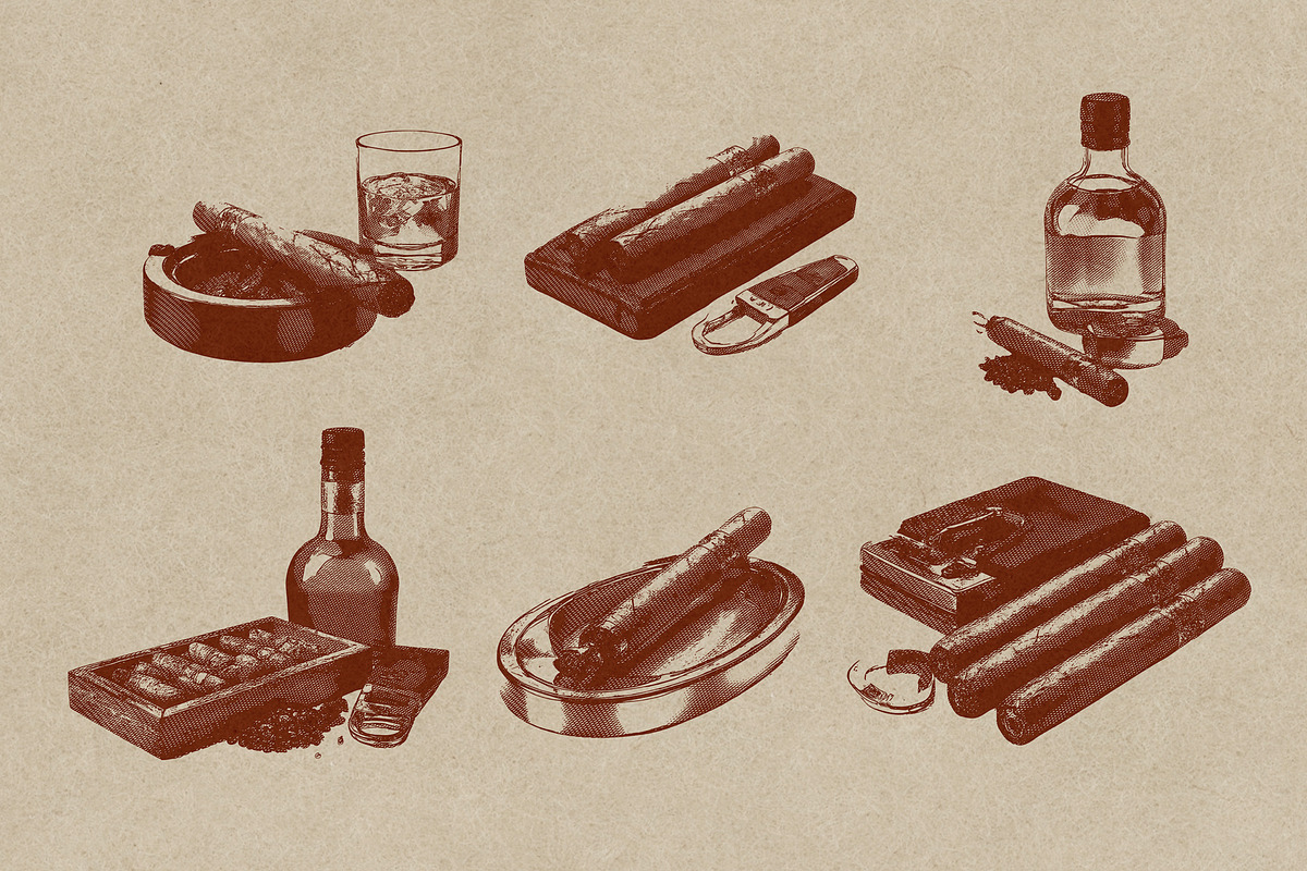 Cigars & Whiskey Vintage Engraving, an Object Graphic by Kaizla03 (Photo 3 of 4)
