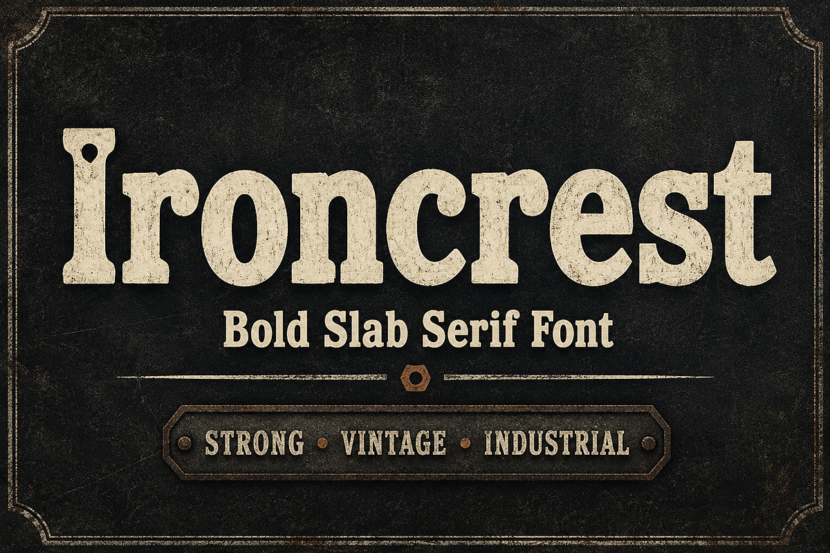 Ironcrest, a Slab Serif Font by Wow Magic (Photo 1 of 4)