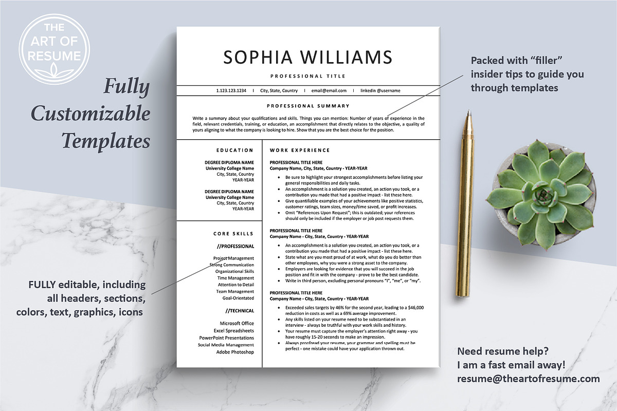 CV Resume Template | Word & Pages, a Resume Template by The Art of Resume (Photo 3 of 8)