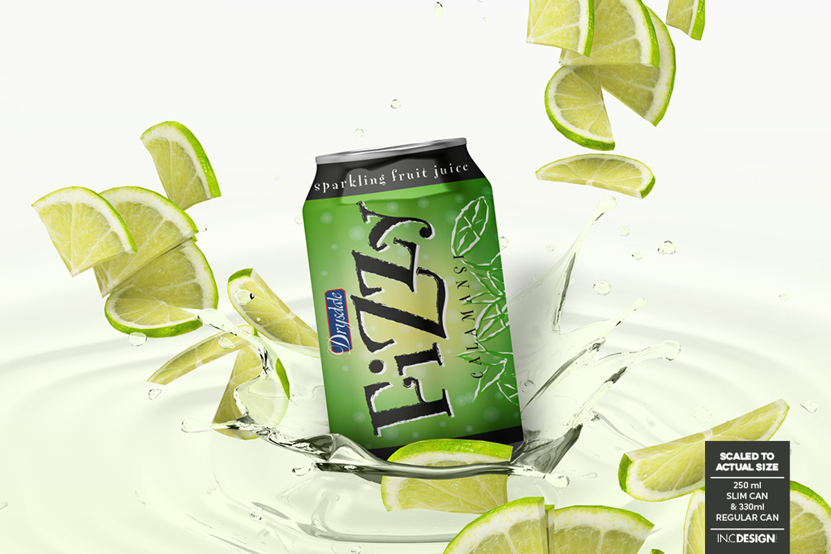 Can Splash Packaging Mock Up, a Product Mockup by INCDesign