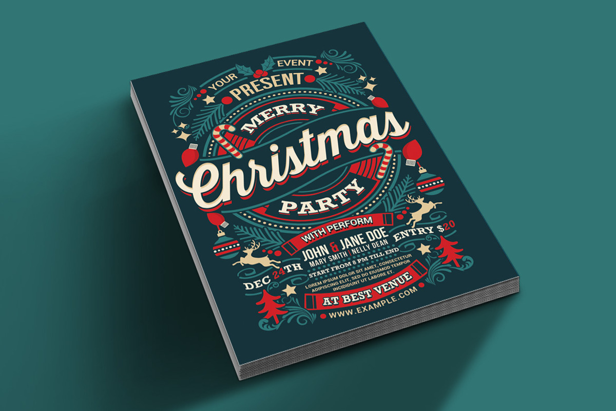 Christmas Party Flyer Templates, a Flyer Template by Muhamad Iqbal hidayat (Photo 2 of 4)