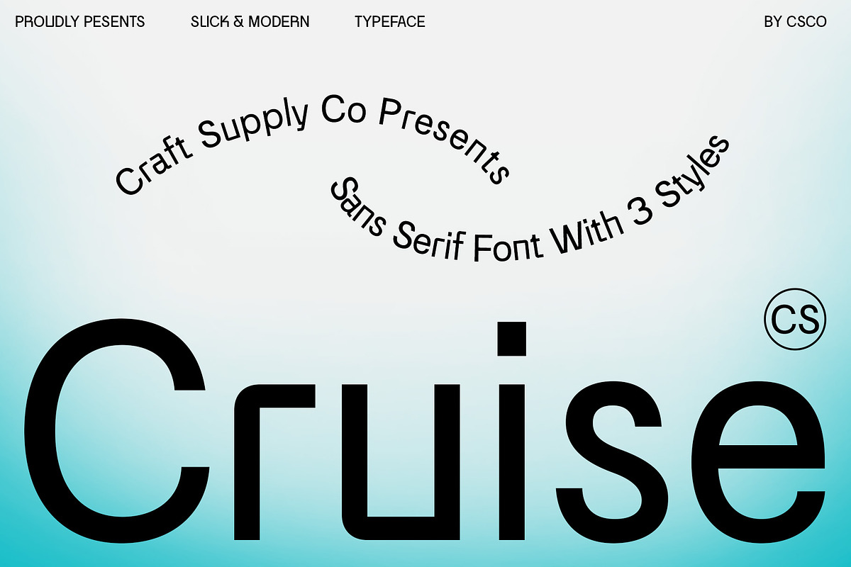 CS Cruise – Modern Font, a Sans Serif Font by Craft Supply Co. (Photo 1 of 8)