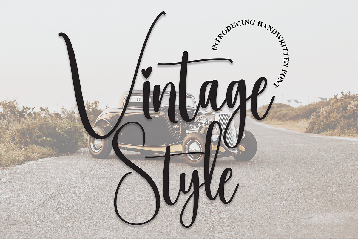 Vintage Style | Script Font, a Script Font by Scratchones (Photo 1 of 8)