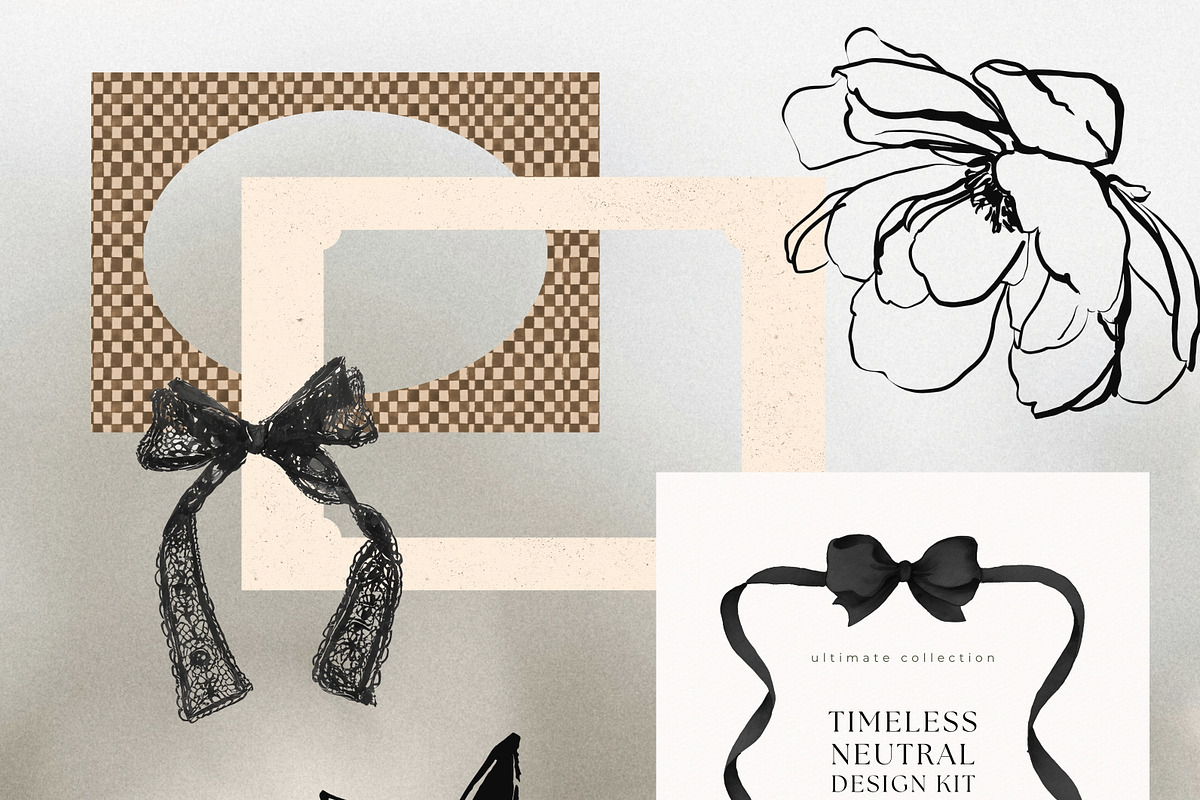 Timeless Neutral Design Kit, a Decorative Illustration by PeDe Designs (Photo 3 of 15)