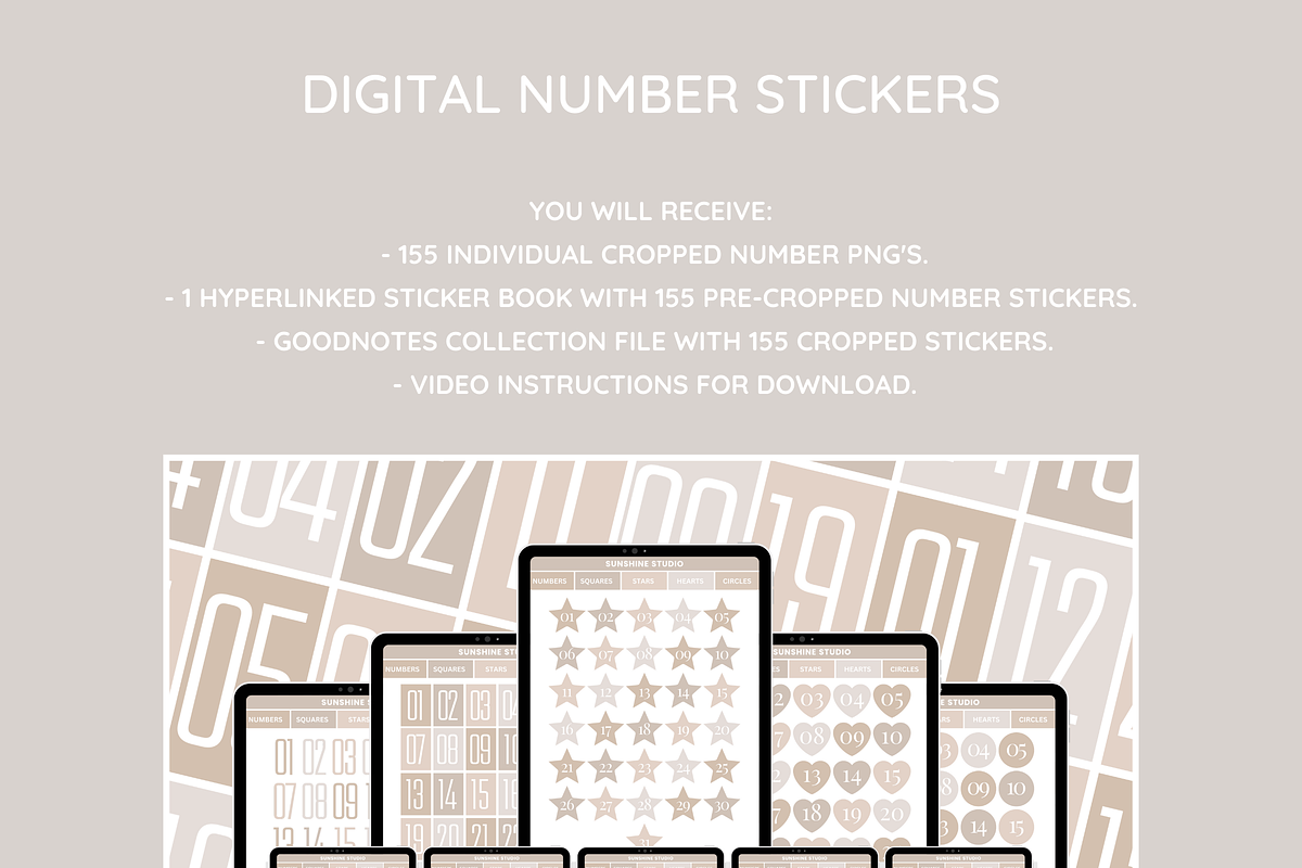 Beige Digital Planner Mega Bundle, a Templates & Theme by SunshineStudioBoutique (Photo 9 of 11)