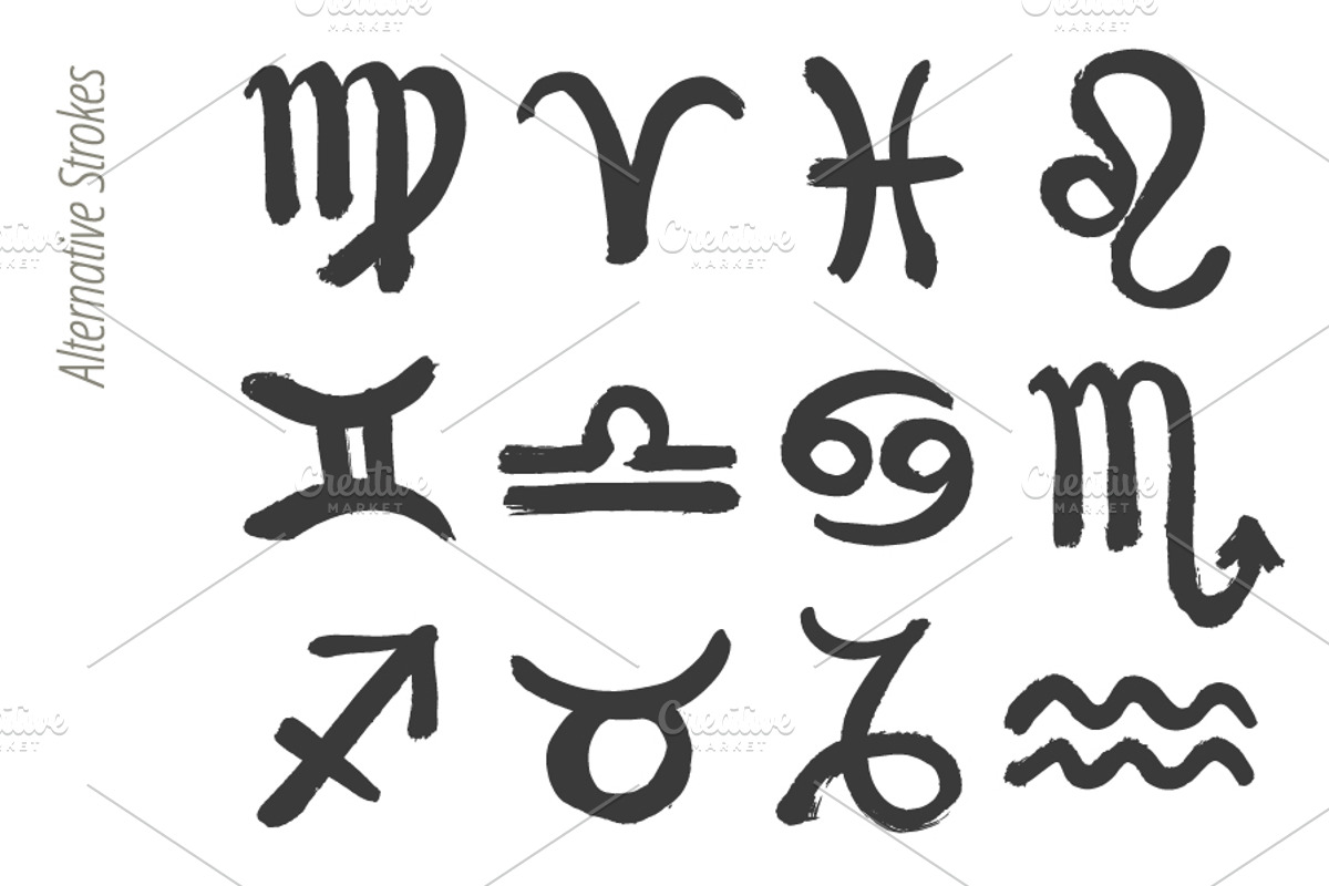 Hand-drawn zodiac signs, an Illustration by Youhhou (Photo 3 of 3)