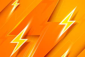 Yellow Electric Lightning Background, a Background Graphic by Black White Mouse Design