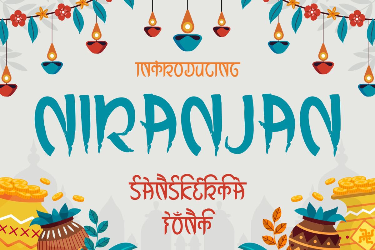 Niranjan - Sansekerta Font, a Font by PutraCetol Studio (Photo 1 of 11)