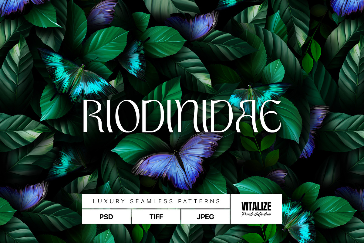 Riodinidae — Luxury Seamless Pattern, a Pattern Graphic by Designnina Shop (Photo 1 of 14)