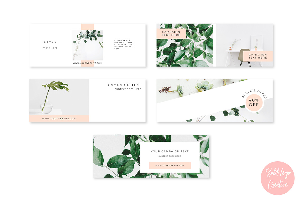 Blush Facebook Cover Pack, a Social Media Template by Bold Leap Creative (Photo 5 of 5)