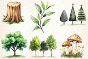 Watercolor Woodland Animal Clipart, an Illustration by Rose Art (Thumbnail 3 of 4)