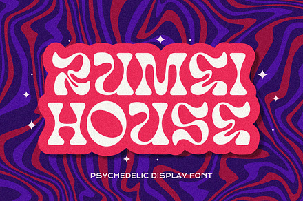 Rumei House -  Psychedelic Font, a Sans Serif Font by Imoodev