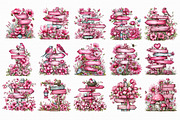 Whimsical Spring Signpost Clipart, an Illustration by Libby Wishes (Thumbnail 2 of 5)