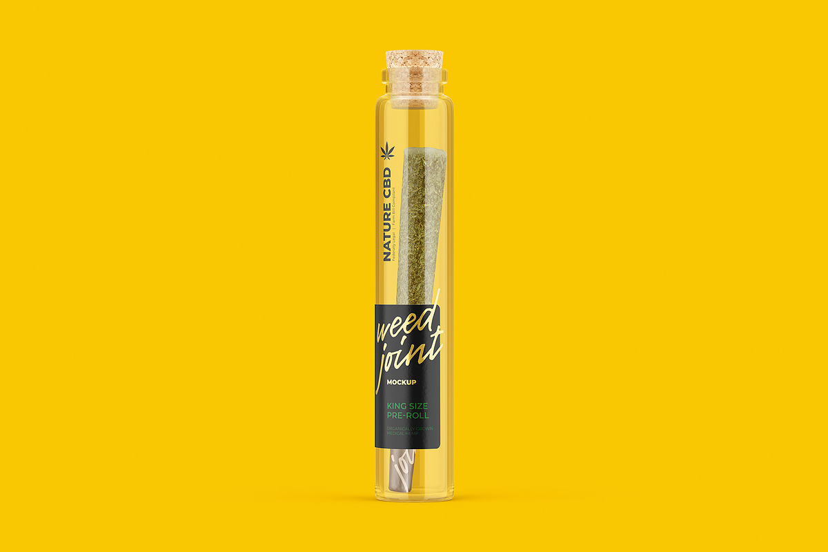 Weed Joint in Glass Tube Mockup, a Product Mockup by easymock 2 (Photo 12 of 12)