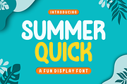 SUMMER QUICK - Playful Font, a Handwritten Font by Viswal Studio (Thumbnail 1 of 6)