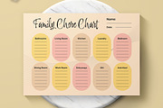Printable Family Chore Chart Planner, a Stationery Template by MightyDesign (Thumbnail 2 of 6)