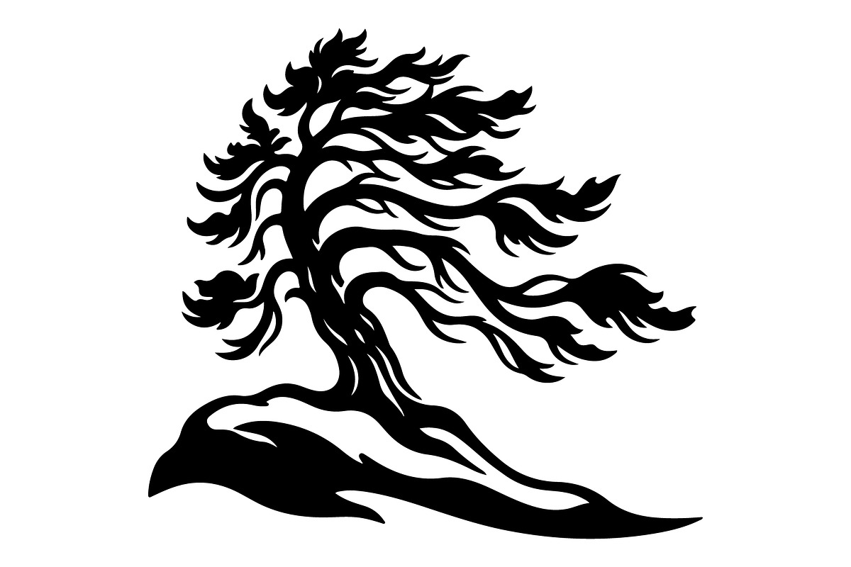 Windblown Tree Silhouette, an Object Graphic by Gfx_Store (Photo 9 of 16)
