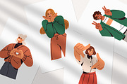 Happy people posing for portrait set, a Person Illustration by Good Studio (Thumbnail 7 of 7)