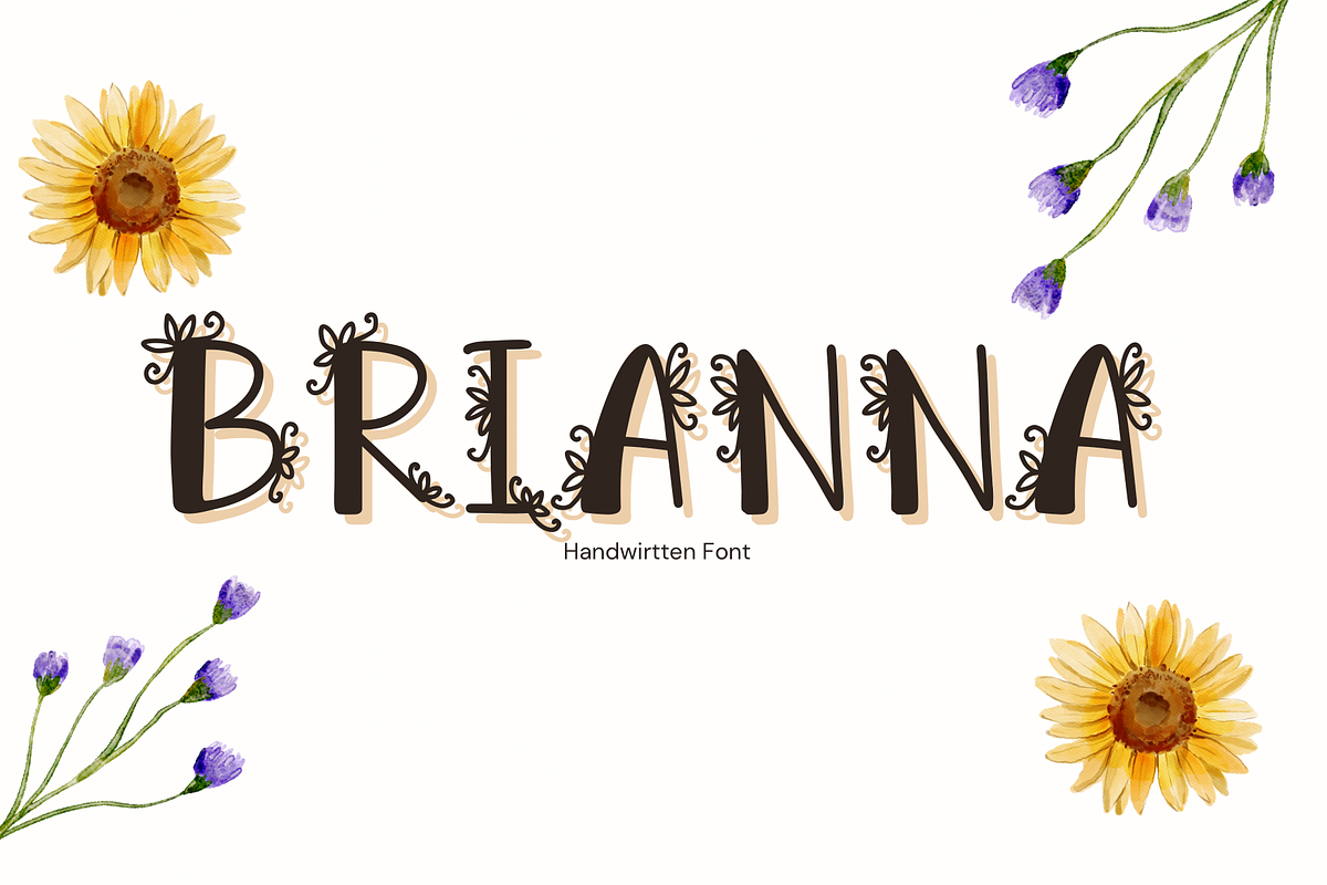 Brianna font, a Handwritten Font by JJuta
