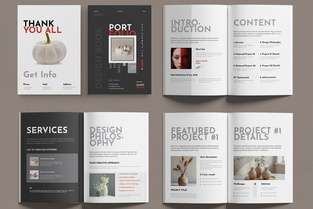 Professional Creative Portfolio Book preview 2