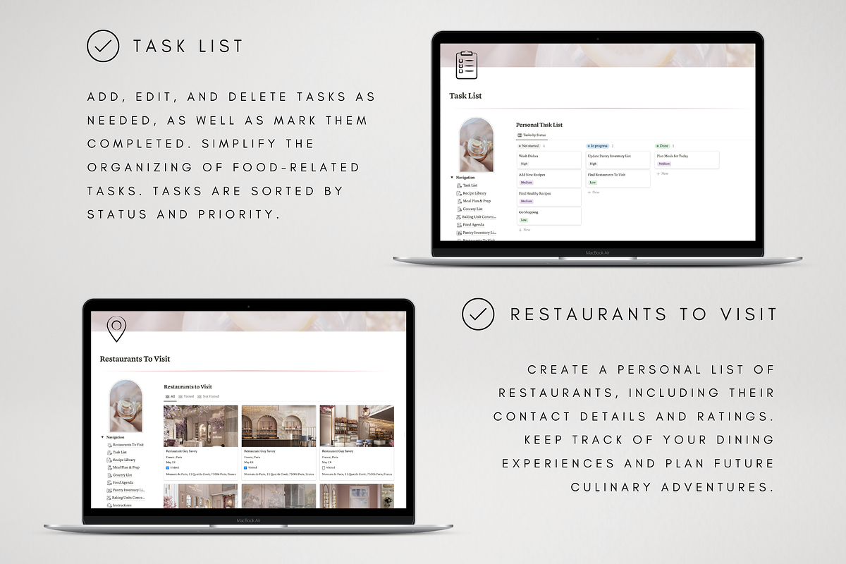 Meal & Nutrition Tracker for Notion, a Templates & Theme by BRANDcontent (Photo 3 of 8)